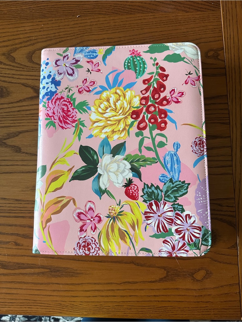 ban.do Pink Floral Portfolio with Bright Botanical Motif